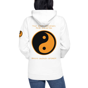 Soft and warm  Hoodie with Mind Body Spirit   yin yang